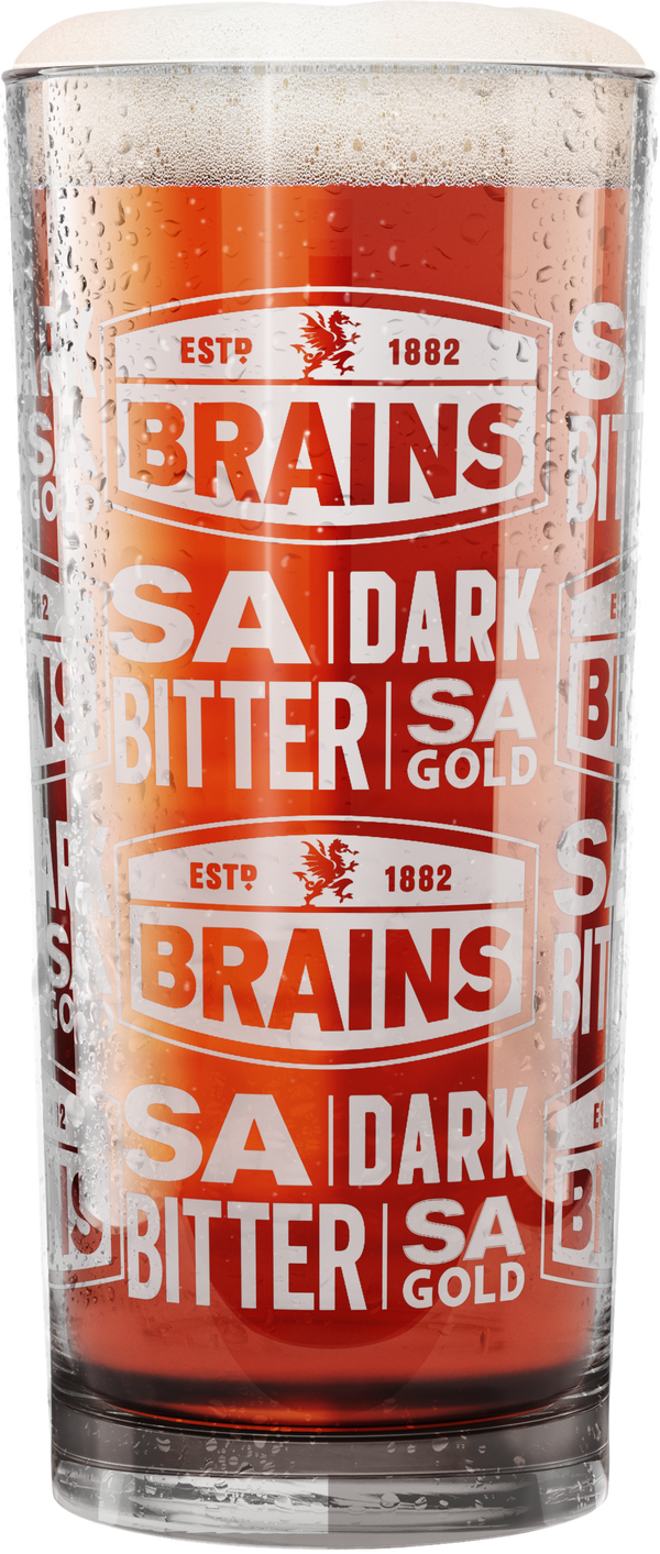 Brains Pint Glass